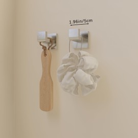 Bathroom Accessories Towel Hooks - Brushed Nickel Towel Holder SUS304 Stainless Steel Bathroom Hardware Square Wall Mounted Towel Rack