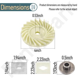FancyTark Blade Mounting Assembly RY401011 535080001 Compatible with Ryobi 20 inch Brushless 40v Lawn Mower, Fits Ry401011, Ry401012, Ry401011Vmn, Ry401012Vmn, RY40108, RY40109 Model