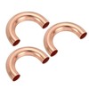 PATIKIL 3/8" OD 45x25mm Elbow Copper Pipe Fitting, 3Pcs 180