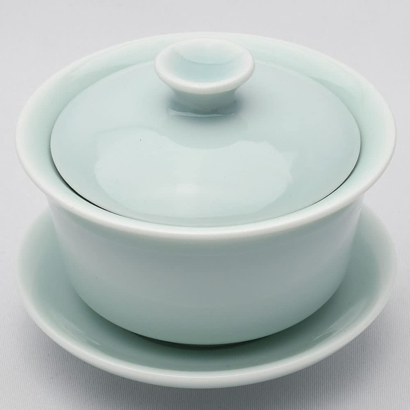 Tenka Tea Gyo Shoshin Lid Bowl (Brother Kiln Powder) 4.2