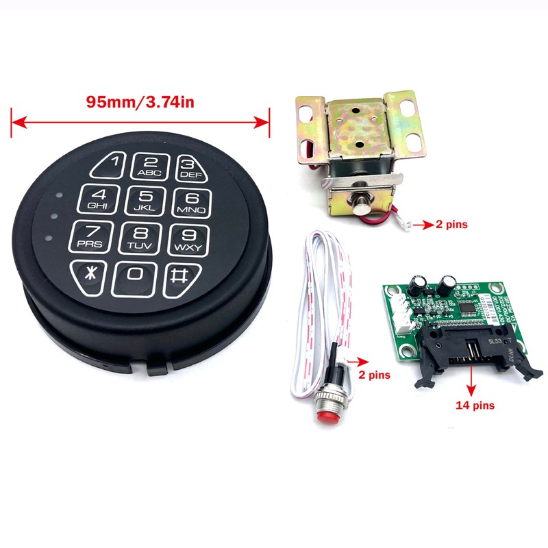 YOSEC Gun Safe Replacement Lock Electronic Black keypad Safe Lock