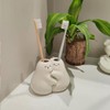 Ceramic Toothbrush Holder for Bathroom, Set of 2 Cute Tooth