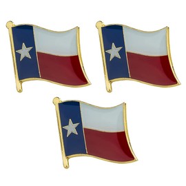 3 X Texas State USA America Flag Lapel Pin Festival Badge