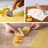 Yongilan Ravioli Cutter Stamp with Roller Round Mold, Wooden Handle