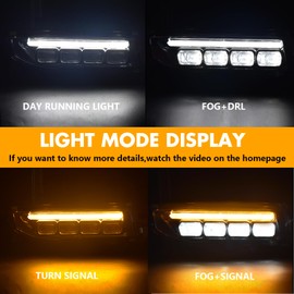 OKSIWA LED Fog Lights with DRL for Nissan Rogue/X-Trail 2017-2020 (Not Fit Sport Models),Fog Lights Bumper Driving Lamps Assembly, Clear Lens,Yellow Turn Signal,Only drl Wiring Harness