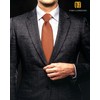 boxed-gifts Clip on Ties for Men - Premium Rust Solid