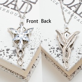 Arwen Evenstar Pendant Necklace Silver Plated Broken Sword Necklace Elvish Necklace Cosplay Jewelry Accessories Gift for Man Woman Fans