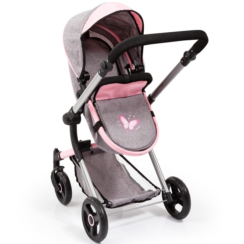 Bayer Design: Pram City Vario Stroller - Gray & Pink