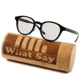 What Say Fashion Nose Pad Boston Frame Color Lens Sunglasses, Clear Lens, Date Glasses, UV400 Men's, Women's, Case, light grey/black