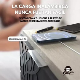 MR. GADGETS 2 En 1 Adaptador De Corriente 20W, Cargador Inalambrico Magnetico Carga Inalambrica Rápida 15W, Tecnología Qi, Carga Magnetica para...    