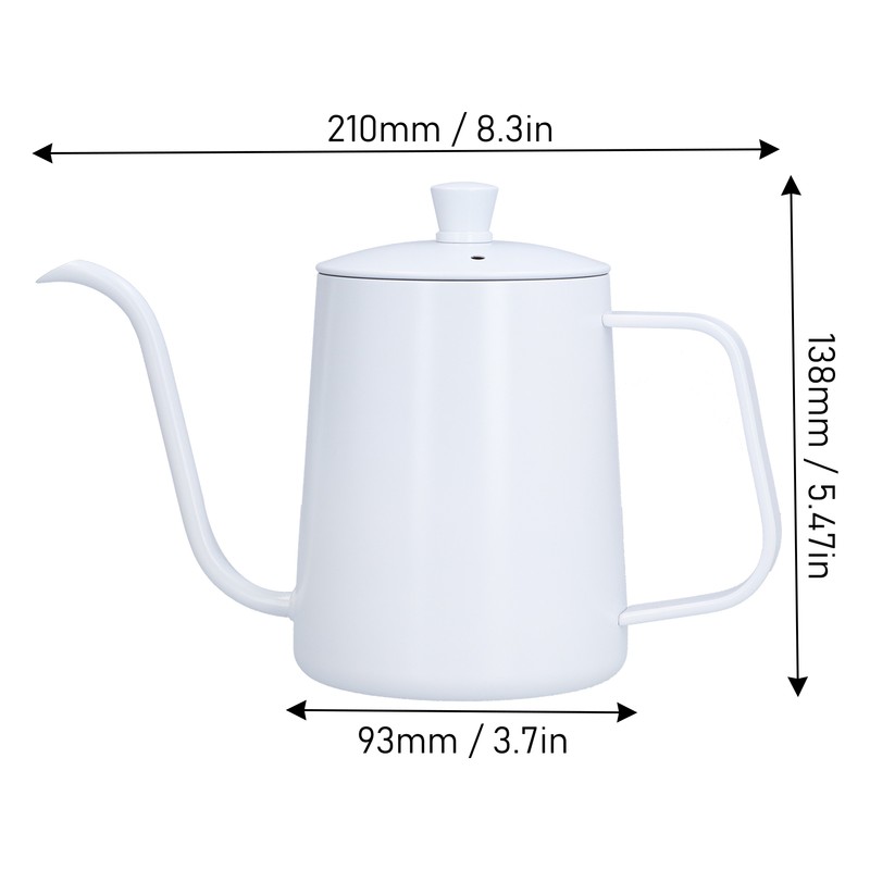 Coffee Kettle Stainless Steel Mini Portable White Thin Mouth Pour