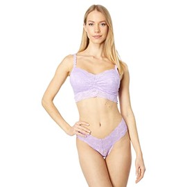 Cosabella Women's Say Never Sweetie Padded Bralette, ICY Violet, Extra Large