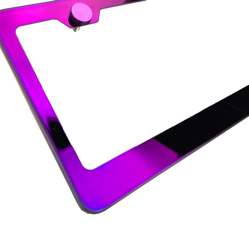 Electric-Plating Color Mirror Polished T304 Stainless Steel License Plate Frame