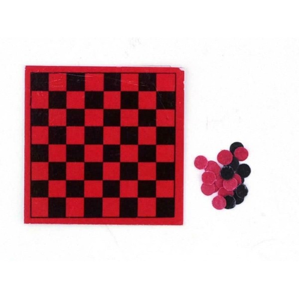 Dollhouse Miniature Checkers Game