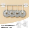8PCS No Drill Curtain Rod Brackets, Self Adhesive No Drilling