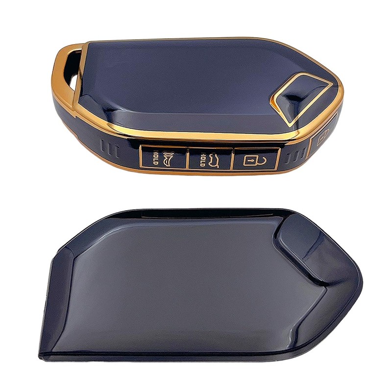 OVIOBOER for Kia Key Fob Cover with Keychain Black Soft