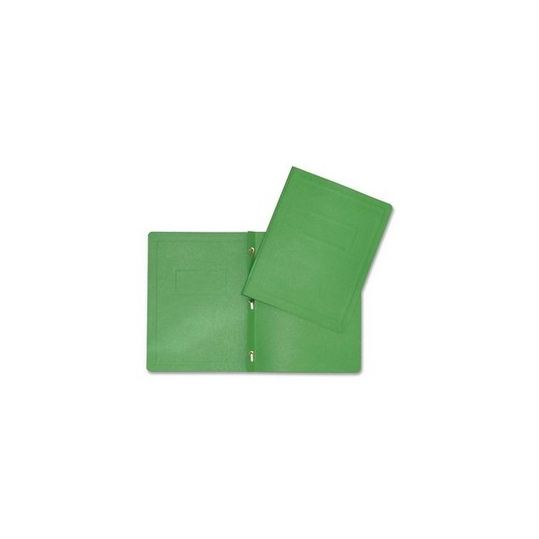 Hilroy HLR06224 Brief Cover-Letter-8 1/2" x11" Sheet Size-3 Fastener(s)-Leatherine-Green-Recycled-25/Box
