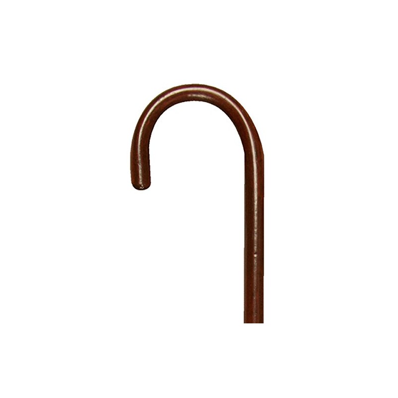 PCP Solid Ash Wood Cane, Round Handle, Crook Style, Walking