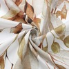 Gibelle Brown Eucalyptus Shower Curtain, Watercolor Plant Leaves with Floral