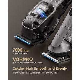 Vgrpro Hair Clippers for Men Professional, Cordless Hair Clippers for Hair Cutting, Mens Clippers and Trimmers Set, Electric Hair Trimmer for Men with Package Box (Gray)