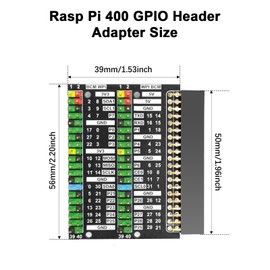 For Rasp Pi 400 GPIO Header Adapter AYWHP 400 GPIO Header 2X 40PIN Header, Leaning Version, Angled Header Extension Suitable for Raspberry Pi 400 GPIO