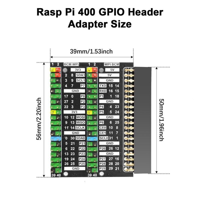 For Rasp Pi 400 GPIO Header Adapter AYWHP 400 GPIO