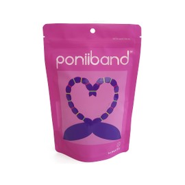 PONIIBAND Premium Hair Elastic Tie Bands Latex-Free (20mm x 2mm x 0.4mm, Pastel Mix) 2,000 pcs