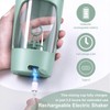 Electric Protein Shaker Bottle with Storage, USB-C, 24 oz, Green