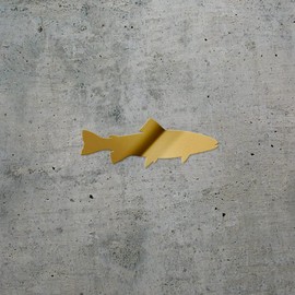 Decal Stickers Of Trout Sillouette (Metallic Gold) Premium Waterproof Vinyl Decal Stickers For Laptop Phone Accessory Helmet Car Window Mug Tuber Cup Door Wall Decoration ANDSKUSe49746GO070722