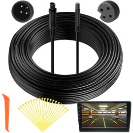 LbsAMP 6M Dash Cam Rückfahrkamera Rück Auto Recorder Kabel Verlängerungskabel mit 20 Kabelbinder Auto Dashcam Rückfahrkamera Kabel Verlängerung 4 Pins Male auf Buchse für Truck Wohnmobil