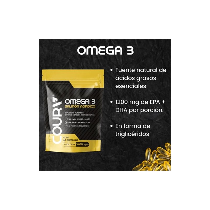 COURA Creatina Monohidratada en Polvo + Omega 3 - Kit
