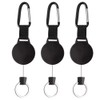 KUUQA 3 Piece Retractable Key Chain High Performance Badge Holder