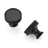Ravinte 30 Pack 1-1/5"(30mm) Matte Black Cabinet Knobs Knurled Dresser