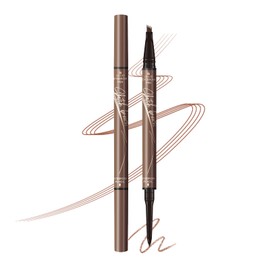 Music Flower eyebrow pencil,Dual-Ended Microfilling Eyebrow Pen, Liquid Eyebrow Pen with 4 Micro Brush-Tip Applicator & Brow Defining Eyebrow Pencil with Precision Tip (Brown)