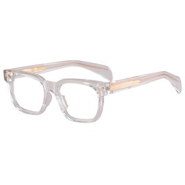 moomoobird Anti Blue Light Glasses Fashion Glasses Women Men TR90 Square Frame Trendy Eyewear, transparent