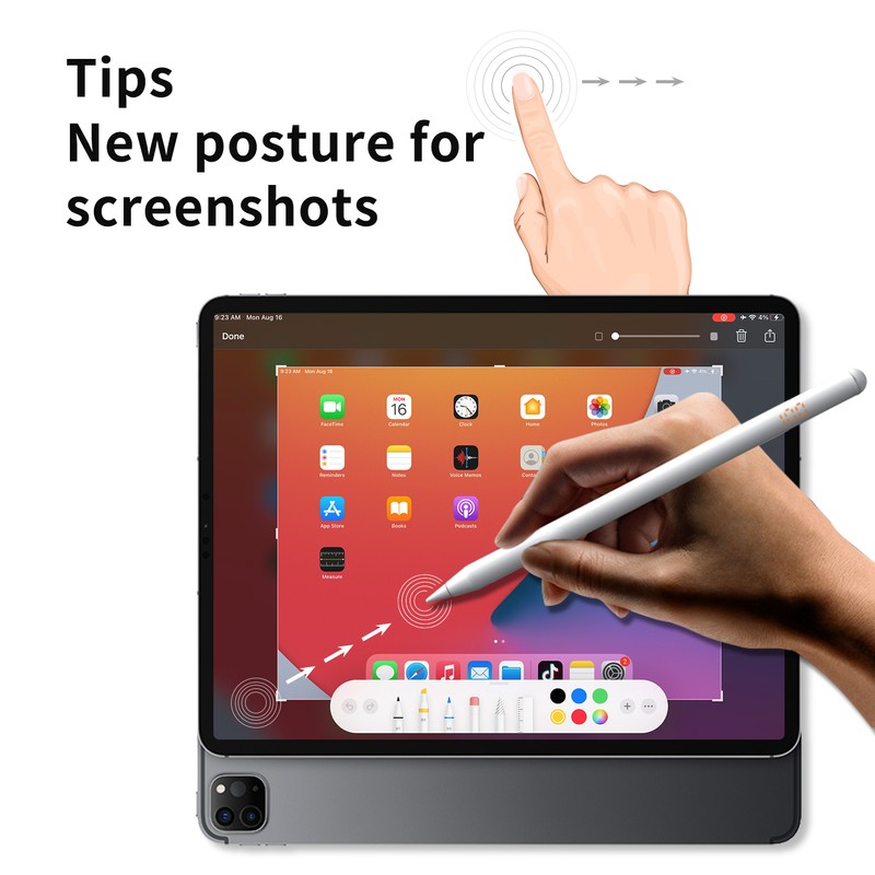 Tablet Stylus Pencil Digital Power Display Tilt Pressure Sensing Full
