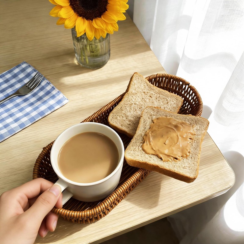Dealpoli Wicker Storage Basket, Rattan Baskets for Storage, Hand-Woven Wicker