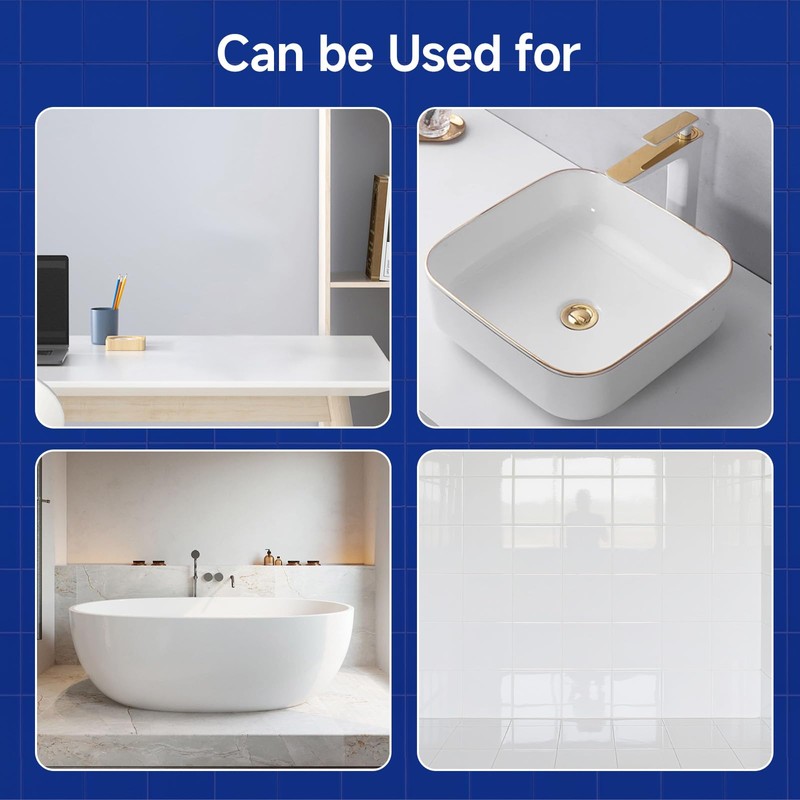Mollor Tub and Tile Refinishing Kit with Tools, 35oz White