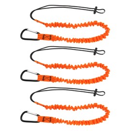 VGOL 3-Piece Tool Safety Rope for Working at Height, Retractable Elastic Rope with Carabiner and Adjustable Loop End Tool Fall Protection Safety Rope