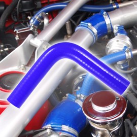 X AUTOHAUX 22mm 0.87" ID 90 Degree Elbow Silicone Reducer Hose Pipe Bend Turbo Water Intercooler Blue