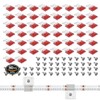 BTF-LIGTHING Transparent Strip Light Clips,Self Adhesive with Screws Mounting Holder,