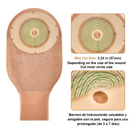 20 Bolsas De Colostomía Recortables 25mm-70mm Nude