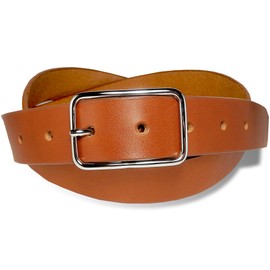 Tochigi Leather TGB-5010 Thin Belt, Garrison Buckle, Non-Stitched, 9 Holes, 27.2 - 35.0 inches (69 - 89 cm), Genuine Leather, Made in Japan, S Size, tan