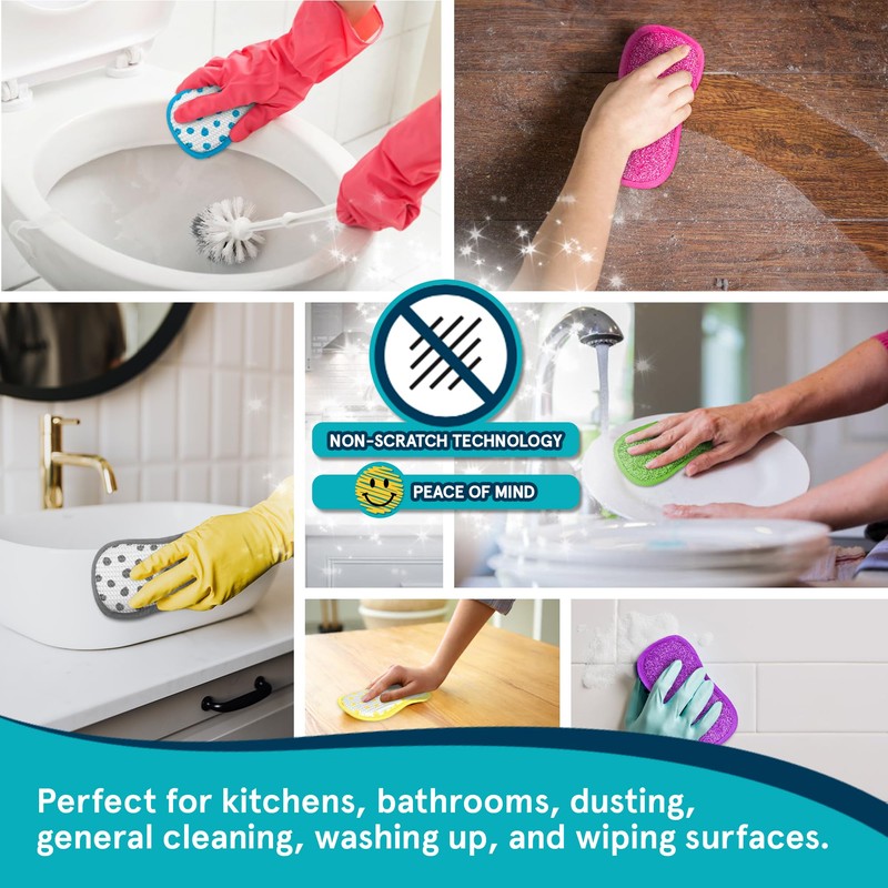 Anti-Bacterial Cleaning Pads by Smith’s® | 6 Pack | Dual-Sided