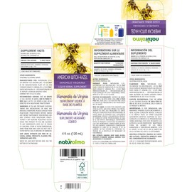 Naturalma American Witch-Hazel (Hamamelis virginiana) Leaf Alcohol-Free Tincture - 4 fl oz Liquid Extract in Drops - Herbal Supplement - Vegan