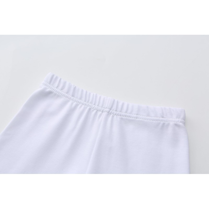 VilyR Girls Solid Cotton Ruffles Shorts (White,6-7Y)