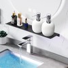 Qudubuy 450ml Oval Ceramic Soap Dispenser with Pump Refillable Lotion
