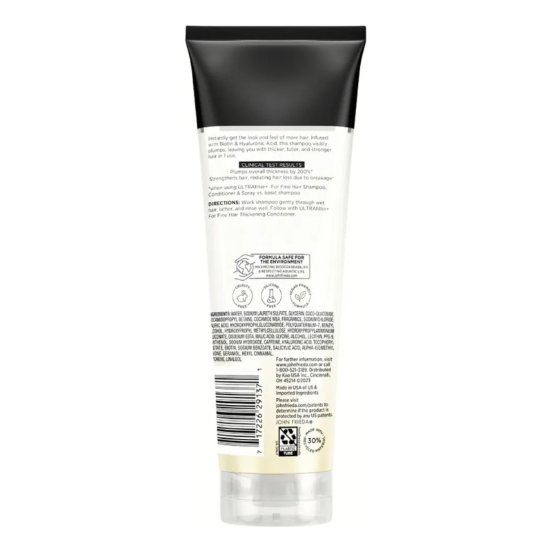 John Frieda Ultrafiller+ Shampoo Engrosante, 245ml