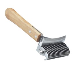 KUDCUOM 2 in 1 Dogs Cats Detangler Brush,Dematting Comb & Undercoat Rake for Dogs,Efficiently Detangling Shedding Loose Hair & Matted Fur, All Long Haired Pet