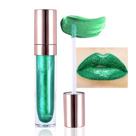 evpct 1Pcs Green Pearlescent Chameleon Shimmer Glitter Shiny Lipstick Lip Gloss,
